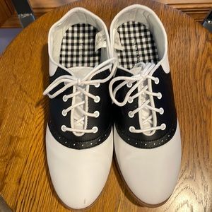 Womens Saddle Shoes ((blk/wh) Sz:10